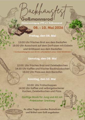Backhausfest Goßmannsrod Backhausfest Goßmannsrod