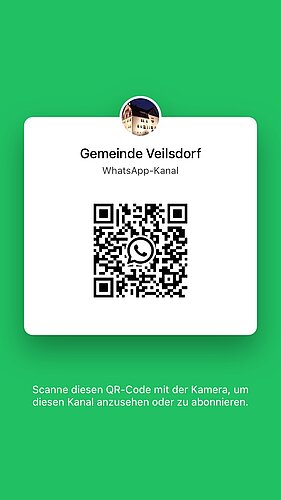 QR-Code zur Whattsapp-Gruppe der Gemeinde Veilsdorf